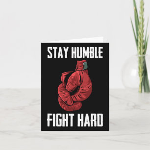 Cartão Mantenha-se humilde Lutas de boxe do Duro - Boxer