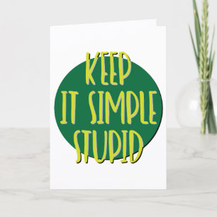 Cartão Mantenha Simples Aniversário De Slogan De Recupera