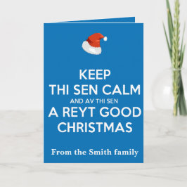 Cartão Mantenha Thi Sen Calma E Av Thi Sen Um Ótimo Natal