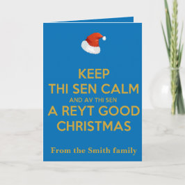 Cartão Mantenha Thi Sen Calma E Av Thi Sen Um Ótimo Natal