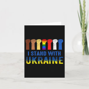 Cartão Mantenho-Me Com A Ucrânia Anti-Putin Para A Guerra