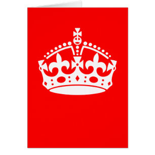 Cartão MANTER CALM CROWN em Vermelho Personalizar Isto