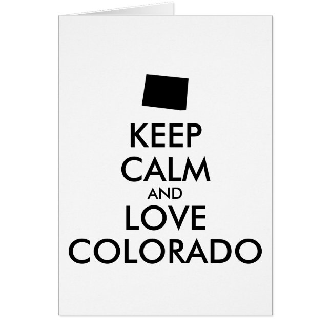 Cartão MANTER CALM e AMOR COLORADO personalizáveis (Frente)