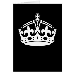Cartão Manter o Ícone CROWN CALM em preto Personalizar is