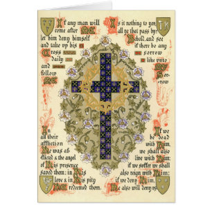 Cartão Manuscrito iluminado para o Septuagesima e