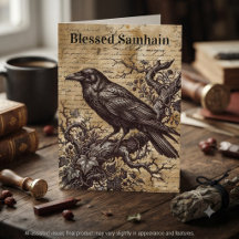 Manuscrito Místico de Samhain do Corvo em Sépia Vi