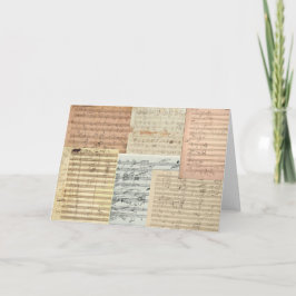 Cartão Manuscritos De Música Beethoven