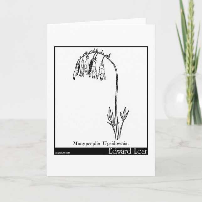Cartão Manypeeplia Upsidownia. (Frente)