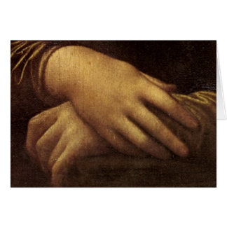 Cartão Mão de Mona Lisa por Leonardo da Vinci C.