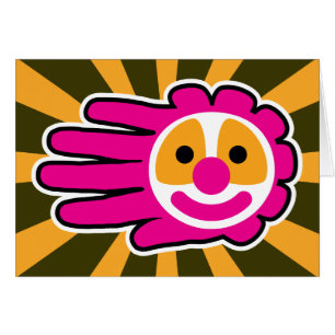 Cartão Mão do Cabelo Rosa