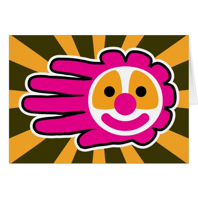 Cartão Mão do Cabelo Rosa (Frente Horizontal)