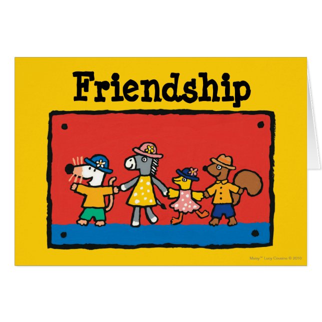 Cartão Mãos da posse de Maisy e de melhores amigos (Frente Horizontal)