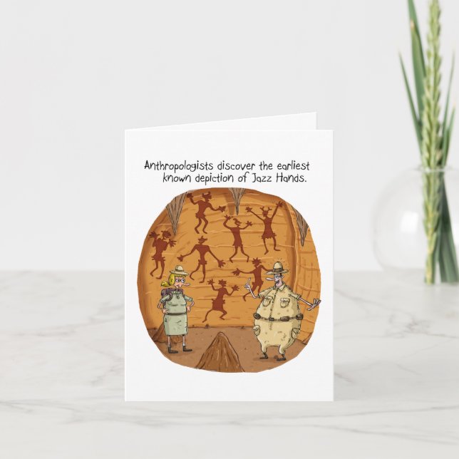 Cartão Mãos de Jazz Cave Man (Frente)