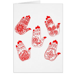 Cartão Mãos de Tatto Black Henna