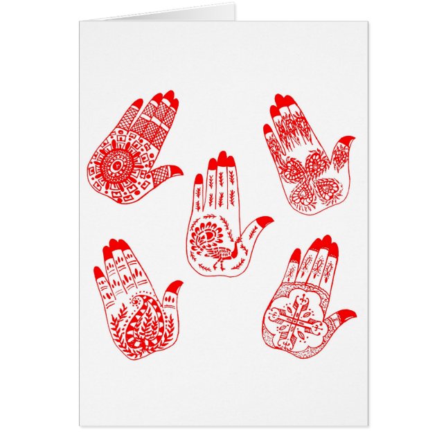 Cartão Mãos de Tatto Black Henna (Frente)