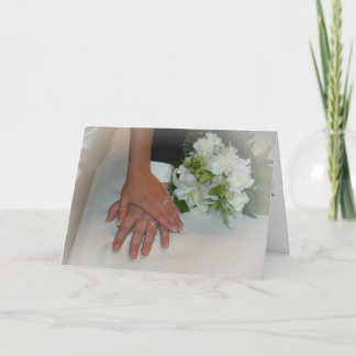 Cartão Mãos do casamento