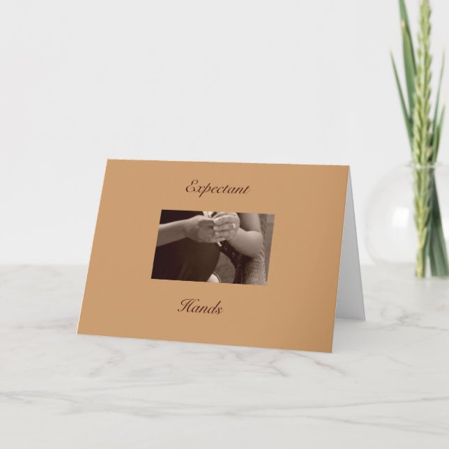 Cartão Mãos expectantes (Frente)