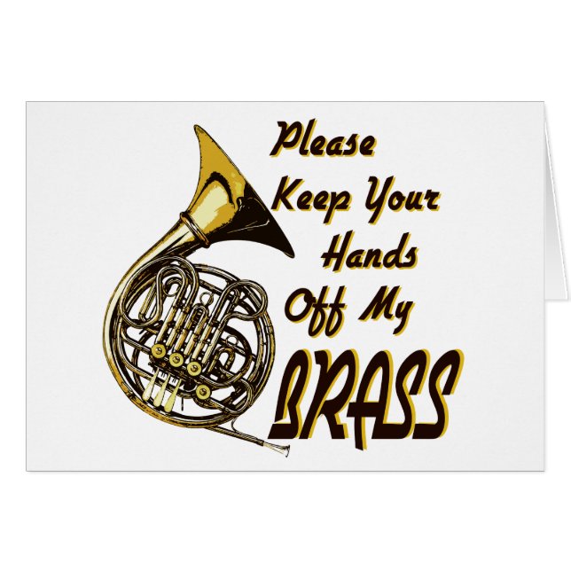 Cartão Mãos fora da minha marca (Frente Horizontal)