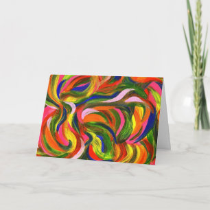 Cartão Mãos na pintura Abstrato de Julia Morrill