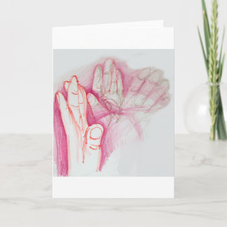 Cartão Mãos no movimento