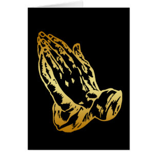 CARTÃO MÃOS PRAYING DO OURO