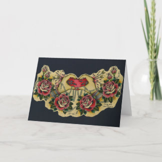 Cartão Mãos & rosas