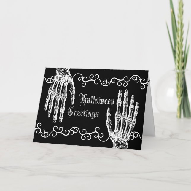 Cartão Mãos zombie assustadoras (Frente)