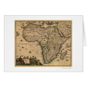 Cartão Mapa 1688 de África