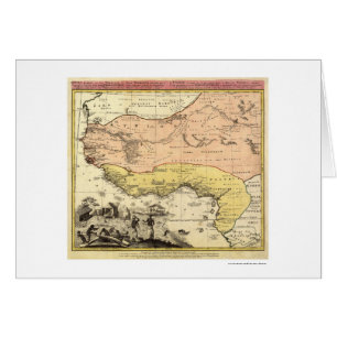Cartão Mapa 1743 de África ocidental