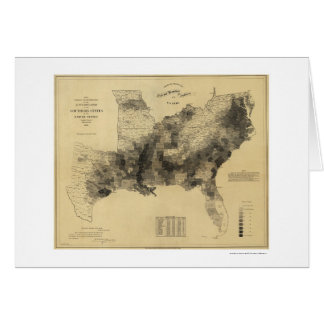 Cartão Mapa 1861 da população do escravo