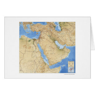 Cartão Mapa 1993 de Médio Oriente