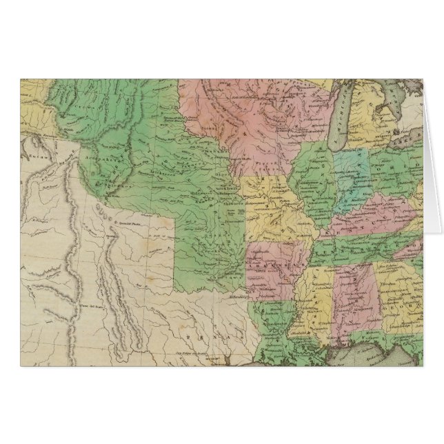 Cartão Mapa 2 dos Estados Unidos (Frente Horizontal)