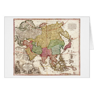 Cartão Mapa AsiáticoPanorâmicoÁsia 6