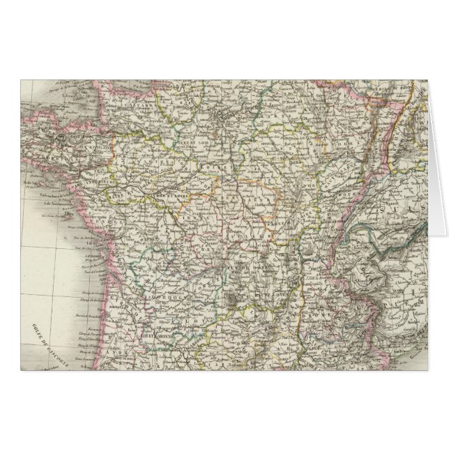 Cartão Mapa Atlas 2 da França (Frente Horizontal)