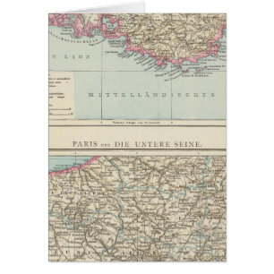 Cartão Mapa Atlas da França