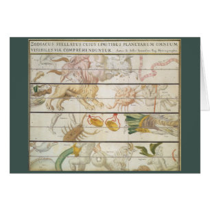 Cartão Mapa Celestial Antigo, Astronomia por John Seller
