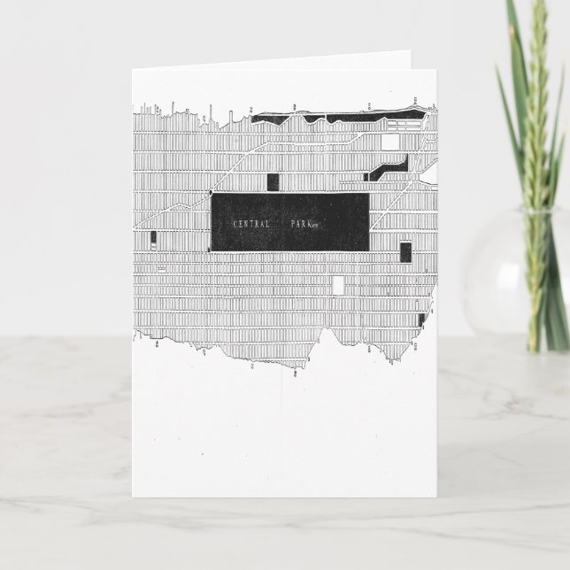 Cartão Mapa Central Park Nova York 1880, Interior em Bran (Frente)