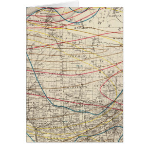Cartão Mapa climatológico de Wisconsin
