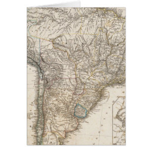 Cartão Mapa Composto da América do Sul