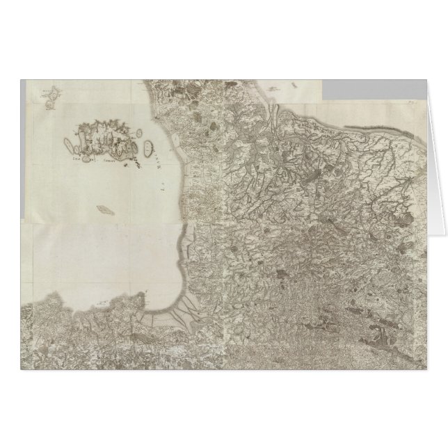 Cartão Mapa composto da França 2 (Frente Horizontal)