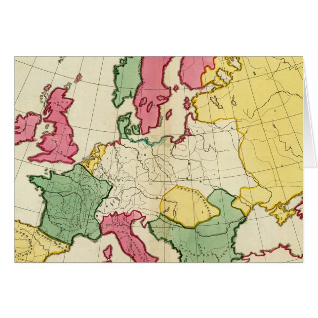 Cartão Mapa comum Europa (Frente Horizontal)