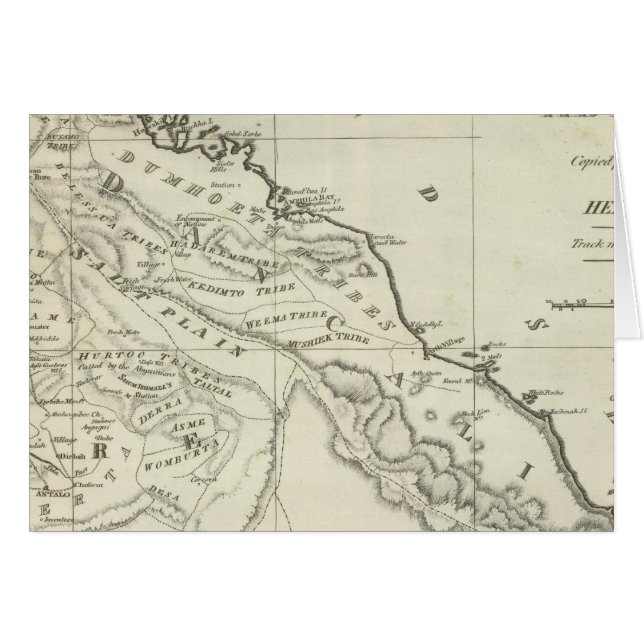 Cartão Mapa da Abissínia (Frente Horizontal)