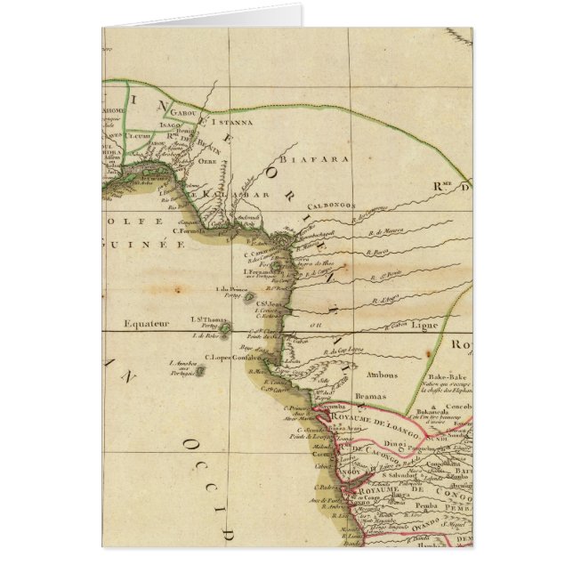 Cartão Mapa da África Ocidental (Frente)
