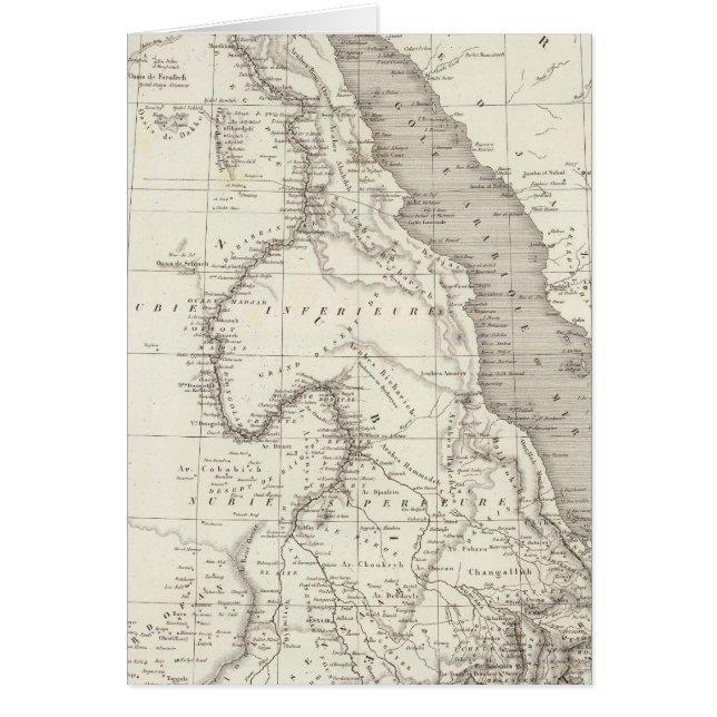 Cartão Mapa da África Oriental (Frente)