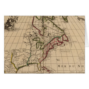 Cartão Mapa da América do Norte 2