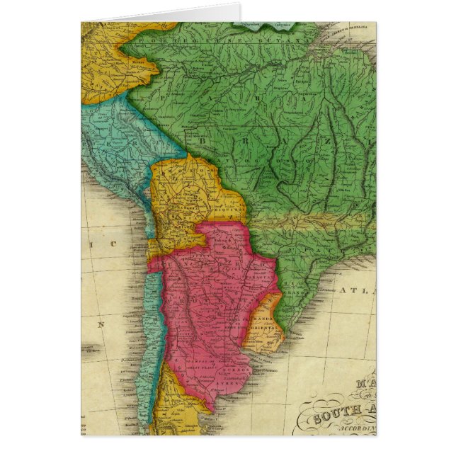 Cartão Mapa da América do Sul 3 (Frente)