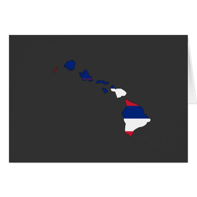 Cartão Mapa da bandeira de Havaí (Frente Horizontal)