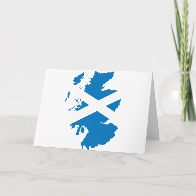 Cartão Mapa da bandeira de Scotland (Frente)