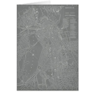 Cartão Mapa da Cidade de Boston