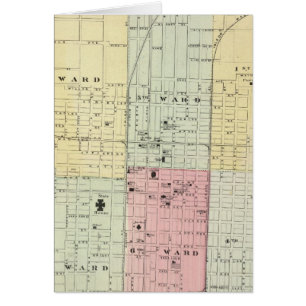 Cartão Mapa da cidade de Springfield